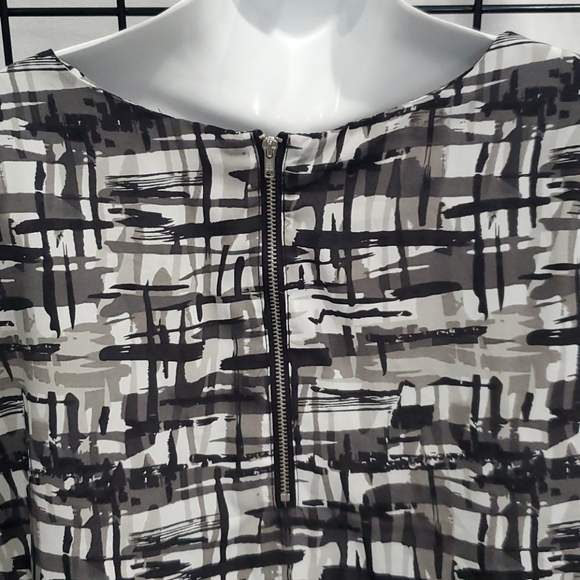 Belted Tunic, black, gray and white. XL - Picture 7 of 9